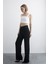 Kalın Askılı Ekru Crop Top 3