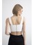 Kalın Askılı Ekru Crop Top 5