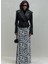 Beyaz Zebra Maxi Saten Etek 3