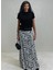 Beyaz Zebra Maxi Saten Etek 5
