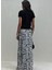Beyaz Zebra Maxi Saten Etek 6