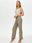 Önü Dikiş Detaylı Yırtmaçlı Wide Leg Fit Pantolon S25PNT009 3