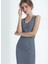 Beyaz Siyah Çizgili Kolsuz Pamuk Karışımlı Midi Boy Kadın Elbise Daphne S/l Long Dress 1