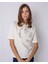 Yuvarlak Yaka Önü Gül Desenli Taş Işlemeli T-Shirt 2