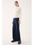 Illas Regular Fit Standart Boy Asimetrik Ekru Renk Kadın Triko Bluz 2