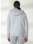 Gri Melanj Kadın Kapüşonlu Sweatshirt DP2J8598 5