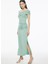 Mint Denias Slim Fit Yüksek Bel Midi Boy Etek 2