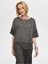 Çizgili ve Düz Garnili Casual Form Ketenli Bluz S25BLZ032 2