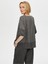 Çizgili ve Düz Garnili Casual Form Ketenli Bluz S25BLZ032 5