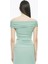 Mint Denias Slim Fit Kayık Yaka Sıfır Kol Bluz 4