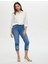 Paçası Ağaç Nakışlı Slim Fit Jean Caprı S25JCP001 1