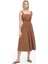 Kahverengi Espoir Regular Fit Midi Boy Elbise 4