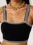 Triko Dama Desen Crop - Siyah 3