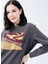 Antrasit Kadın Bisiklet Yaka Sweatshirt 1085179 3