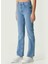 Açık Indigo Mavi Kadın Yüksek Bel Straight Denim Pantolon 1086336 2