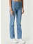 Açık Indigo Mavi Kadın Yüksek Bel Straight Denim Pantolon 1086336 3