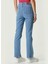 Açık Indigo Mavi Kadın Yüksek Bel Straight Denim Pantolon 1086336 4