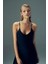 Ipeksi Saten Maxi Slip Elbise Siyah 2