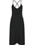 Ipeksi Saten Maxi Slip Elbise Siyah 3