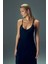 Ipeksi Saten Maxi Slip Elbise Siyah 5