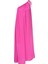 Chrissy Tek Omuz Saten Elbise Pembe 5