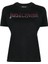 Bisiklet Yaka Baskılı Siyah Kadın T-Shirt 75PAHE00 1