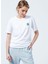 22SCTS217U-100 Dancer Bisiklet Yaka Rahat Kalıp Nakışlı Beyaz Kadın T-Shirt 1