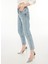 Yüksek Bel Boru Paça Straight Indigo Kadın Denim Pantolon F3WL-PNT32 2
