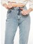 Yüksek Bel Boru Paça Straight Indigo Kadın Denim Pantolon F3WL-PNT32 3