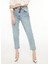 Yüksek Bel Boru Paça Straight Indigo Kadın Denim Pantolon F3WL-PNT32 4