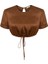 Dik Yaka Kahve Kadın Bluz TS1230006179074 2