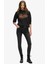Siyah Kadın Kapüşon Standart Baskılı Sweatshirt W2012130A 1