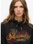 Siyah Kadın Kapüşon Standart Baskılı Sweatshirt W2012130A 3