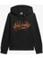 Siyah Kadın Kapüşon Standart Baskılı Sweatshirt W2012130A 4
