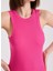 2’li Beyaz, Pembe Bisiklet Yaka Pamuk Elastan Karışımı Kadın Kolsuz T-Shirt Wmclara Rıb Tank Top 4