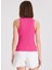 2’li Beyaz, Pembe Bisiklet Yaka Pamuk Elastan Karışımı Kadın Kolsuz T-Shirt Wmclara Rıb Tank Top 5
