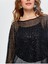Payet Detaylı Kayık Yaka Abiye Bluz S25BLZ001 5