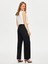 Önü Dikiş Detaylı Yırtmaçlı Wide Leg Fit Pantolon S25PNT009 5