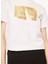 Bisiklet Yaka Baskılı Beyaz Kadın T-Shirt 75PAHG06 4