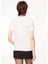Bisiklet Yaka Baskılı Beyaz Kadın T-Shirt 75PAHG06 5