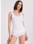 3’lü Beyaz Bisiklet Yaka Pamuklu Kolsuz Kadın Ribana Atlet Eva Rıb Tank Top 3