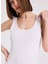 3’lü Beyaz Bisiklet Yaka Pamuklu Kolsuz Kadın Ribana Atlet Eva Rıb Tank Top 4