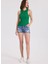 2’li Beyaz,yeşil Bisiklet Yaka Pamuk Elastan Karışımı Kadın Kolsuz T-Shirt Wmclara Rıb Tank Top 3