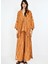 Kahverengi Jakarlı Kaftan 1