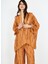 Kahverengi Jakarlı Kaftan 3