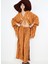 Kahverengi Jakarlı Kaftan 5