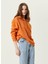 Kapüşon Yaka Turuncu Kadın Sweatshırt 1085375 2