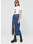 Bisiklet Yaka Baskılı Beyaz Kadın T-Shirt 230W1700 2