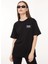 Bisiklet Yaka Düz Siyah Kadın T-Shirt A0709 2