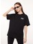 Bisiklet Yaka Düz Siyah Kadın T-Shirt A0709 3